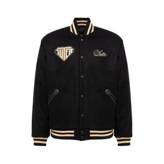 Iuter Italiaanse wollen jas - Heren - Bomber jackets - Zwart - L - Wol - Jassen