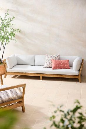 Terrain Sonoma Woven Teak Sofa