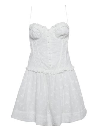 For Love & Lemons Pre-owned jurk met borduurwerk - Wit