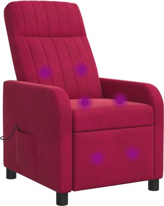 vidaXL Silla De Masajes Reclinable Rojo Vino Pwnedbylord666ywh Vidaxl
