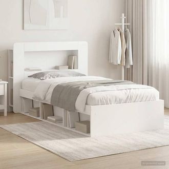 Berkfield Home Bed Frame with Storage White 100 x 200 cm Engineered Wood