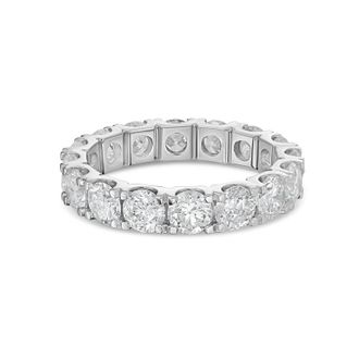 Diana M. Jewels 14kt white gold 3.00 cts round lab grown diamond eternity band in U-prong setting