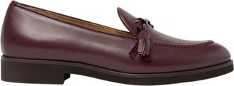 Scarosso Madison Tassel Loafer - Dames - Loafers - Rood - 36 EU - Leer - Schoenen