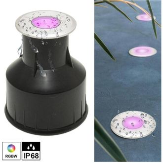 Trade Shop Trade Shop Traesio - Trade Shop - Faretto Led 24v Rgbw Calpestabile Segnapassi Incasso Ip68 4 W Rgb 4000k Dmx Luci