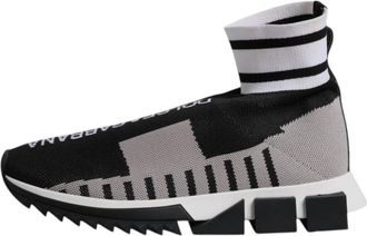 Dolce & Gabbana Slip-On Sneakers met Geribbelde Zool - Dames - Sneakers - Veelkleurig - 35 1/2 EU - Polyester - Schoenen