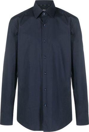 BOSS tailored stretch-cotton shirt - men - Cotton/Spandex/Elastane - 39 - Blue