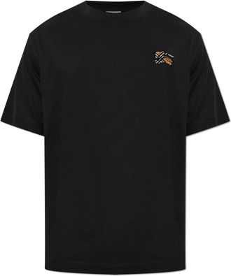 Burberry Seth T-shirt - Heren - T-shirts - Zwart - M - Katoen - Tops