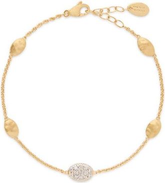 Marco Bicego Siviglia Diamond Station Bracelet in 18K Yellow/white Gold at Nordstrom, Size 6.25