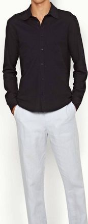 Orlebar Brown Giles Pique Shirt In Night Iris