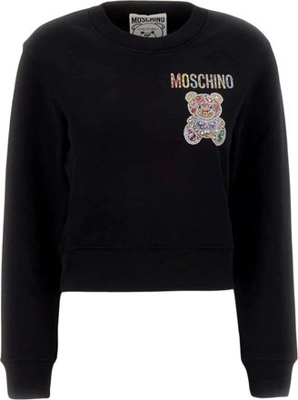 Moschino Dames, Sweatshirts & Hoodies, Zwart, Maat: M Katoen