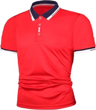 Generic Polo Shirts for Men UK - Business Work Shirts Loose Casual Golf Polo Shirts Simple Polo T-Shirt Plain Polo Shirt Fashion Polo Shirts Regular-Fit Colla