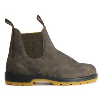 Blundstone 1944 Nubuck Unisex Ankle Boots - Rustic Brown Mustard - Size:UK 10.5