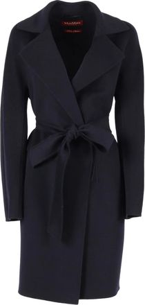 Max Mara Cappotto Ajaccio con cintura - Blu