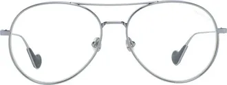 Moncler MO-1398 Aviator Metal Frame Eyeglasses - Gray