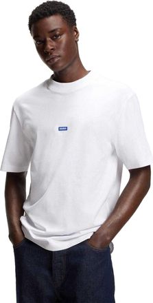 HUGO BOSS Hugo Heren-T-shirt van katoen met Nieros-logo (Wit)