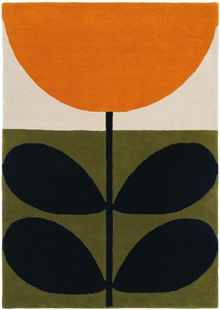 Orla Kiely Designer Teppich Stem Black - handgetuftet, aus 100% reiner Schurwolle