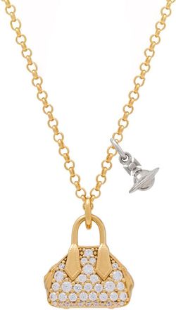 Vivienne Westwood Yasmine Crystal-embellished Pendant Necklace - Gold - One Size