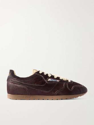 Autry Sneakers In Cavallino Windspin - Bordeaux