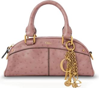Chlo&eacute; Handbags, female, Pink, ONE SIZE, Small bowling bag