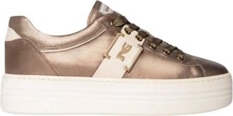 Nero Giardini Stijlvolle dames sneakers - Dames - Sneakers - Bruin - 38 EU - Leer - Schoenen