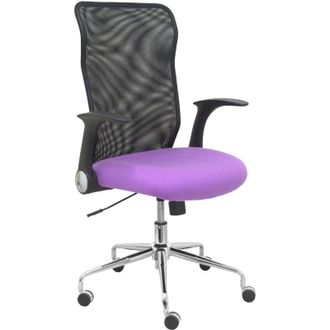 Piqueras y Crespo Silla Minaya Respaldo Malla Negro Asiento Bali Lila