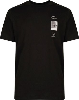 Paul & Shark Paul & Shark Mens T-shirt - Black Cotton - Size Small