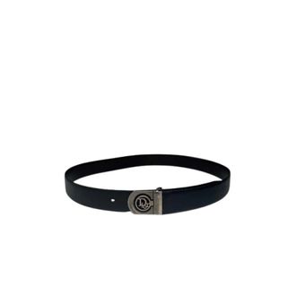 Dior Vintage, unisex, Zwart, ONE Size, Leer, Pre-owned Lederen Riem