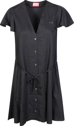 Diesel Flutter Sleeves Tie Belt Dress