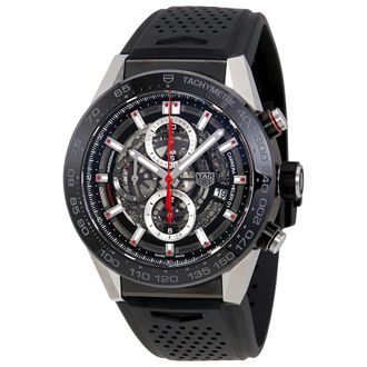 Tag Heuer Pre-owned Tag Heuer Carrera Calibre Heuer 01 Chronograph Automatic Mens Watch THCAR2A1ZFT6044
