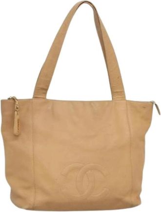 Chanel Pre-owned Leather chanel-bags - Dames - Vintage Shopper - Beige - ONE Size - Vintage