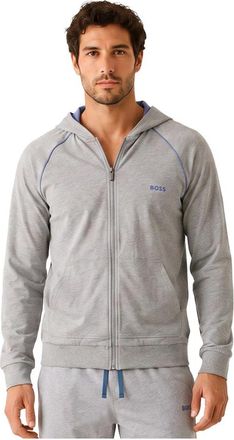 HUGO BOSS Mix&Match Jas H - Heren - Vesten met rits - Grijs - M - Katoen - Hoodies & sweatvesten