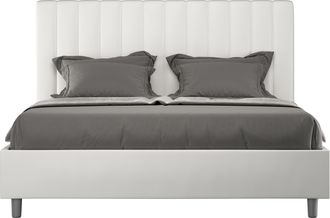 Itamoby Cama Matrimonio Contenedor 160x190 Moderno Polipiel Agueda M Color: Blanco - Versi&oacute;n: Con Caja De Almacenaje
