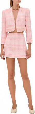 Alexis Benning Tweed Jacket In Peony