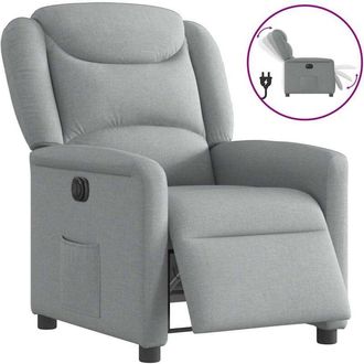 vidaXL Sill&oacute;n Reclinable El&eacute;ctrico Tela Gris Claro Vidaxl