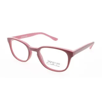 Signature Ladies Red Rectangular Eyeglass Frames S7001REDPNK45