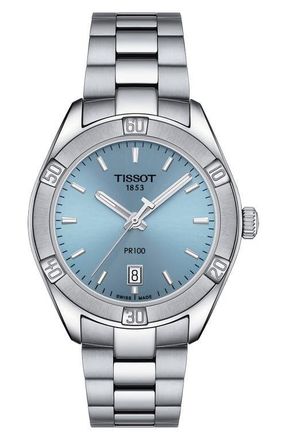Tissot PR 100 Classic Bracelet Watch, 36mm in Blue at Nordstrom