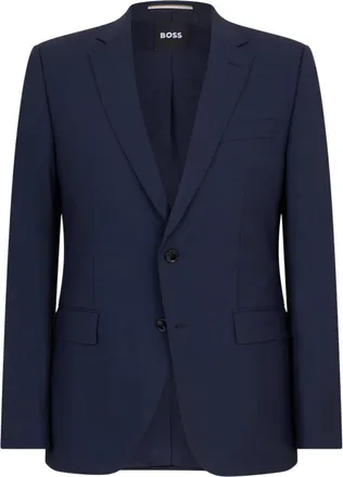 HUGO BOSS Heren Jeckson Patroon Eengestreepte Regular Blazer (Blauw)