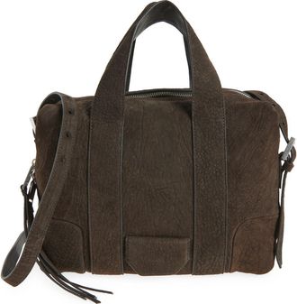 AllSaints Medium Ares Grain Leather Crossbody Bag in Catrame Brown at Nordstrom