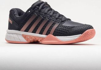 K-Swiss Womens Express Light Pickleball Shoes In Asphalt/steel Gray/peach