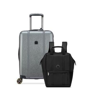 DELSEY Paris Cadence 2 Piece Set 20 Carry On & 14 Laptop Backpack in Brushed Silver at Nordstrom