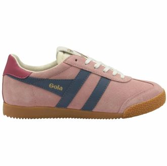 Gola Womens Elan Suede Sneakers In Coral Pink/moonlight/raspberry