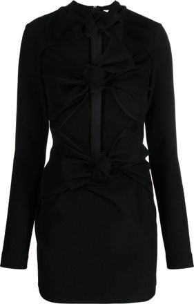 Msgm knot-detail cut-out minidress - women - Polyester - 44 - Black