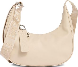 Baggu Small Recycled Leather Crescent Bag in Stone at Nordstrom Rack