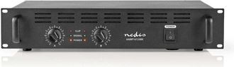 Nedis Amplificatore pa uscita rms 2x 100 w 8 ohm 2x 150 w 4 ohm 2 canali 2u montabile su scaffale 19 not sure the context lacks metallo nero