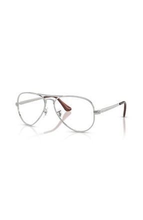Ray-Ban 58mm Pilot optical glasses in Silver at Nordstrom