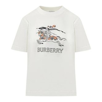 Burberry T-Shirts, female, White, Size: M Graphic Print T-shirt