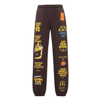 Travis Scott x McDonalds Sticker Bomb Sweatpants Brown TC-23