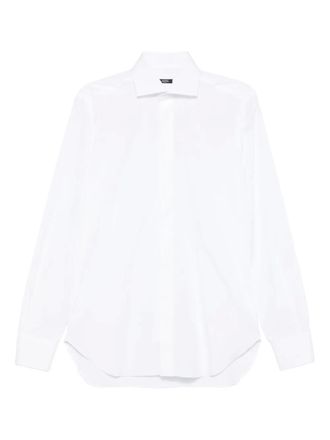 Barba long-sleeve cotton shirt - men - Cotton - 40 - Black