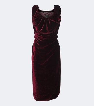 Vivienne Westwood Abito midi Ginnie Amber in velluto
