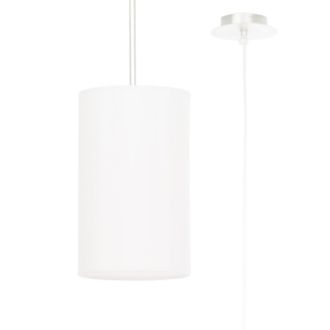Sollux Lighting L&aacute;mpara de techo tela blanca, vidrio, acero alt. 125 cm